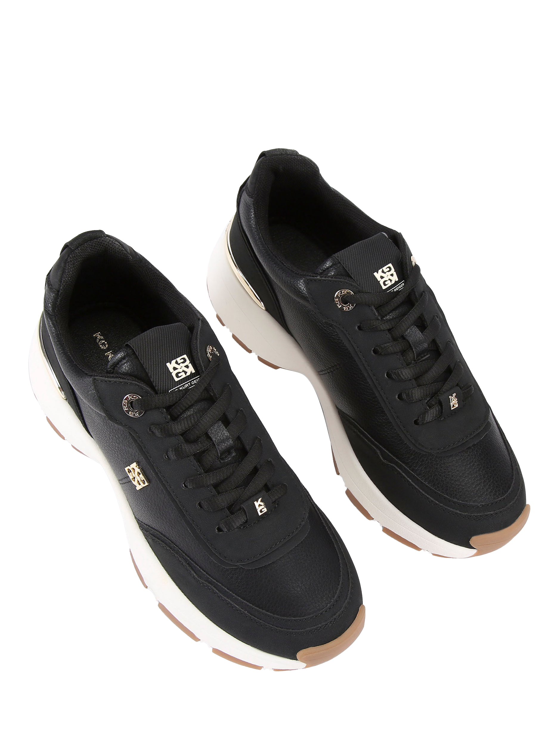 Product image 2 of 4, which shows KG Kurt Geiger Lemi Trainers, Black/White, 3
