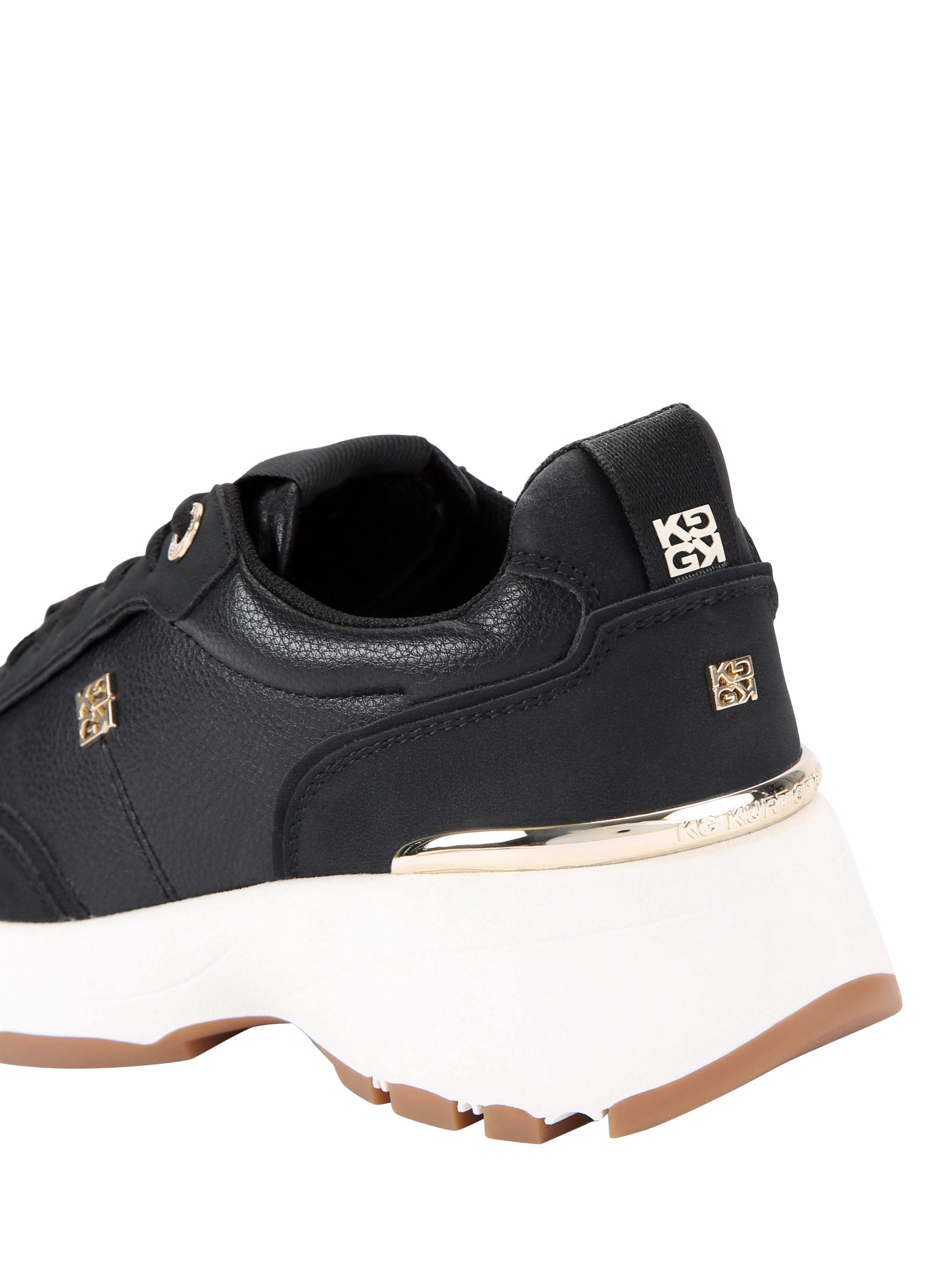 Product image 3 of 4, which shows KG Kurt Geiger Lemi Trainers, Black/White, 3