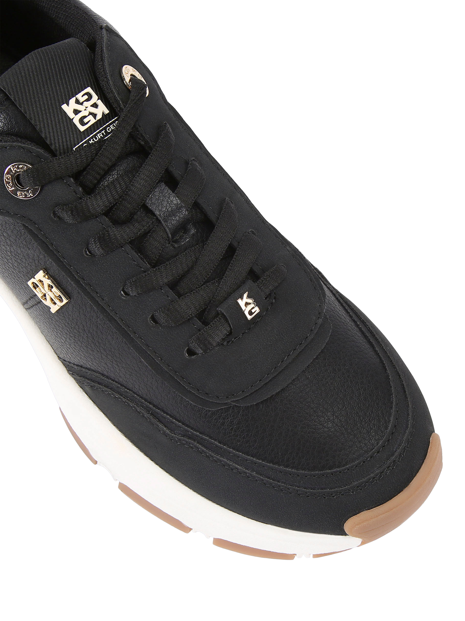 Product image 4 of 4, which shows KG Kurt Geiger Lemi Trainers, Black/White, 3