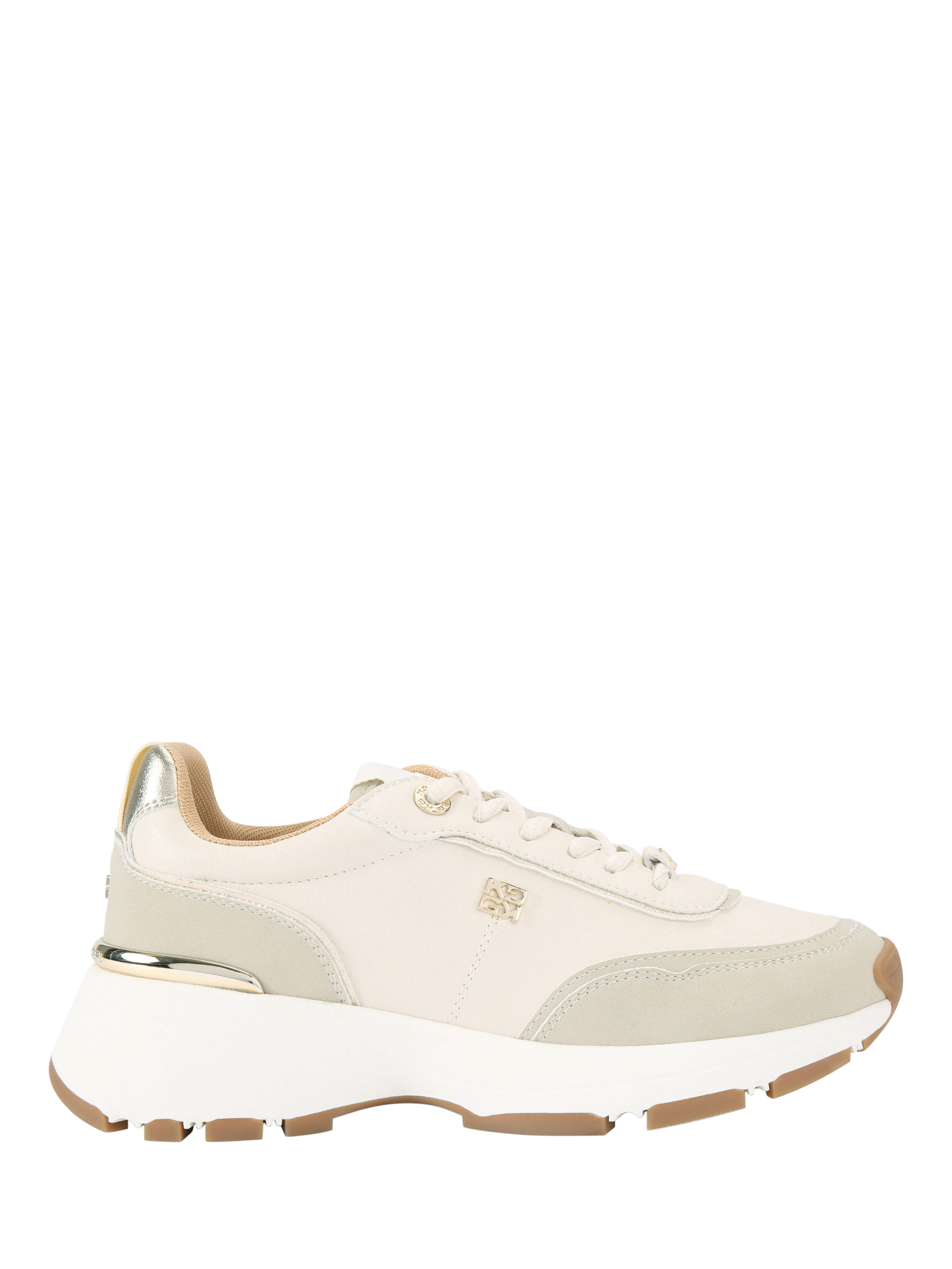 Product image 1 of 4, which shows KG Kurt Geiger Lemi Trainers, Cream/White, 3