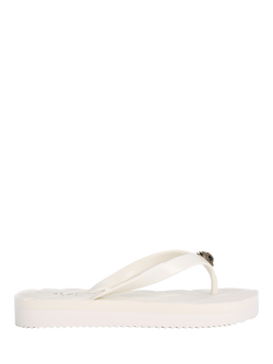 Kurt Geiger London Kensington Quilted Flip Flops, Bone, Bone