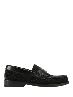 Kurt Geiger London Lombard Sparkle Leather Loafers, Black, Black