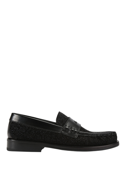 Kurt Geiger London Lombard Sparkle Leather Loafers, Black, Black