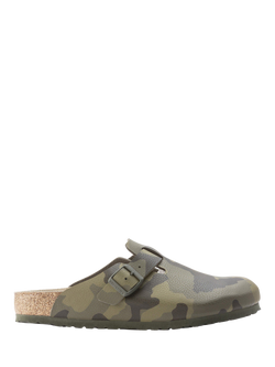 Birkenstock Boston Birko-Flor Nubuck Camouflage Clogs, Green/Multi, Green/Multi