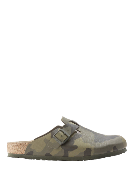 Birkenstock Boston Birko-Flor Nubuck Camouflage Clogs, Green/Multi, Green/Multi