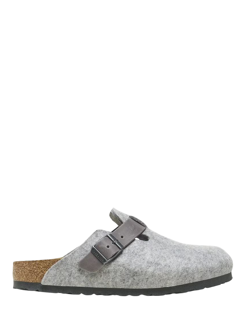 Product image 1 of 3, which shows Birkenstock Boston Felt Clogs, Light Grey, 7