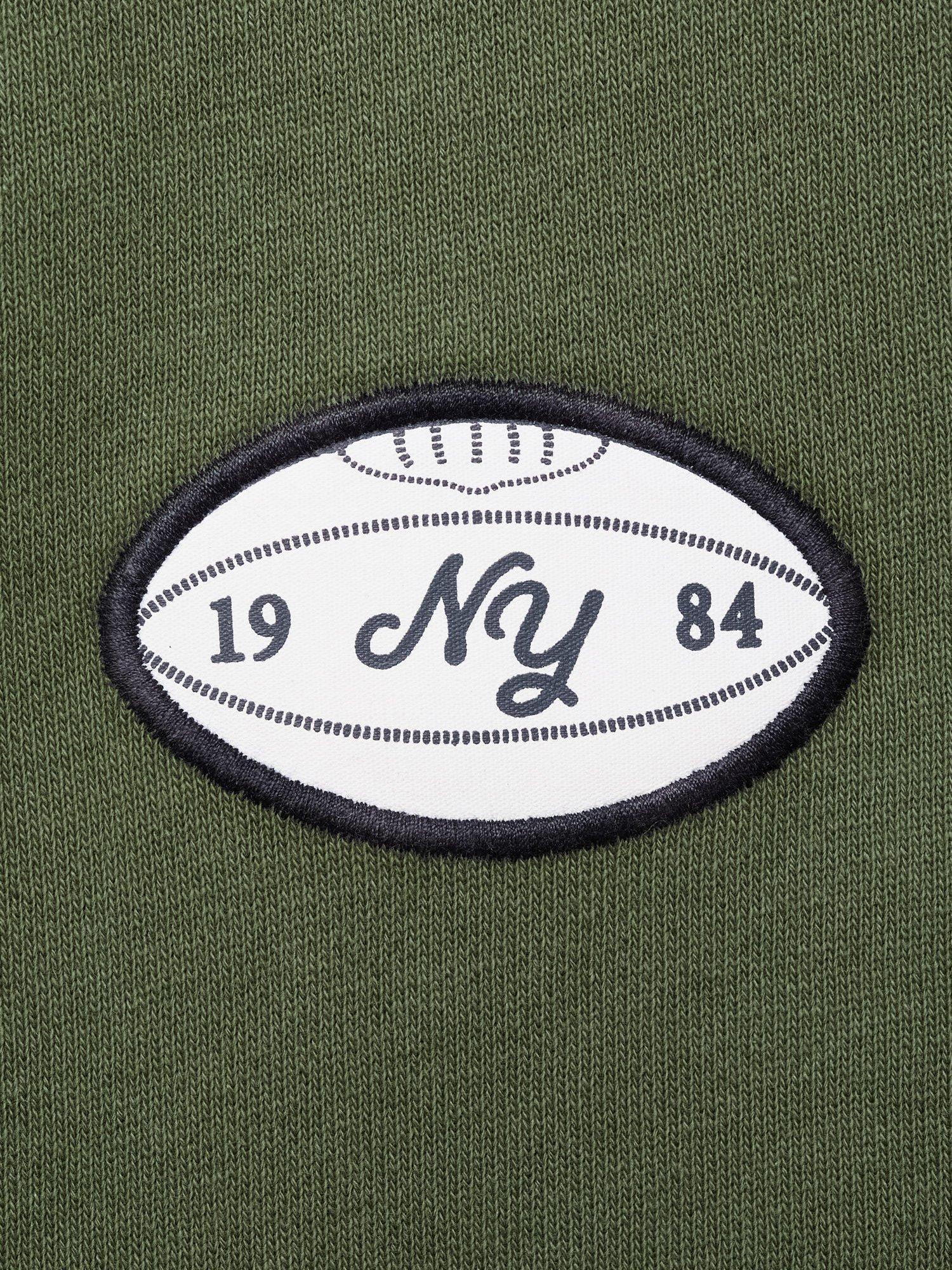Product image 7 of 7, which shows Mango Kids' Cotton NY Crew Neck Sweatshirt, Green, 7-8 years