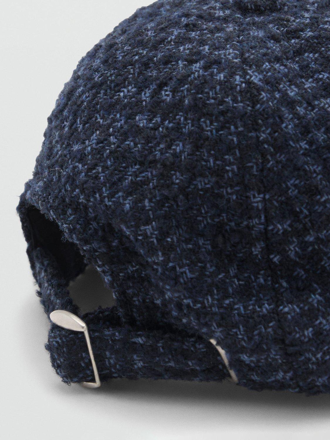 Product image 3 of 4, which shows Mango Kids' Indigoh Textured Cap, Navy, M