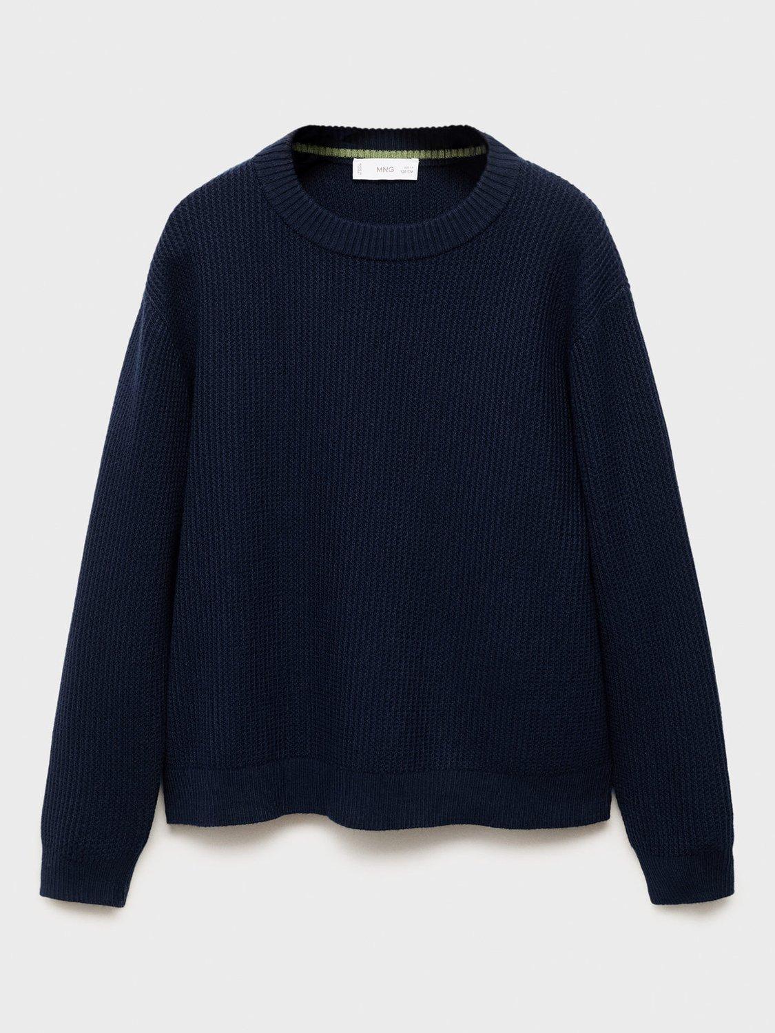Product image 2 of 5, which shows Mango Kids' Toni Jumper, Navy, 5-6 years