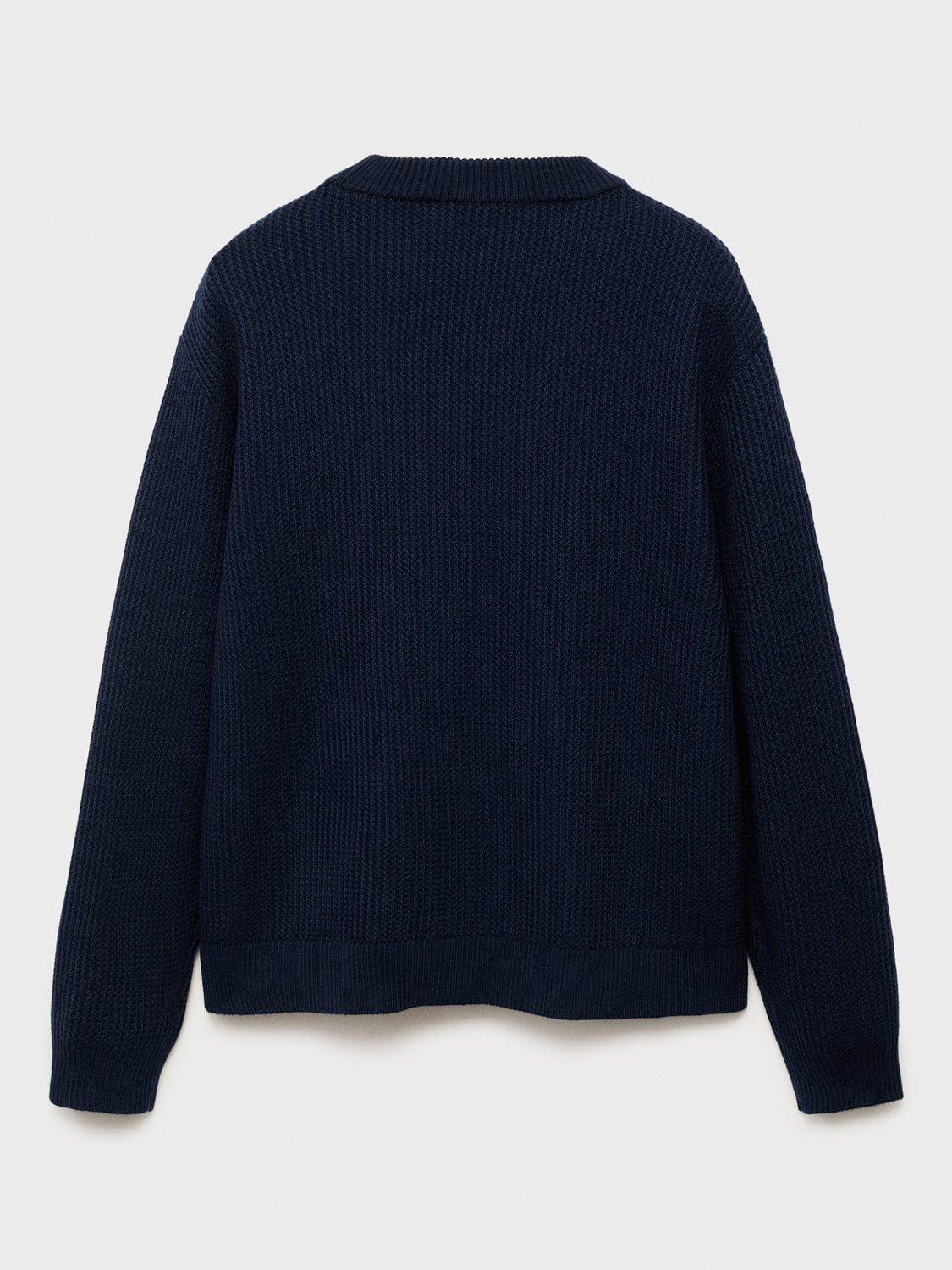 Product image 3 of 5, which shows Mango Kids' Toni Jumper, Navy, 5-6 years