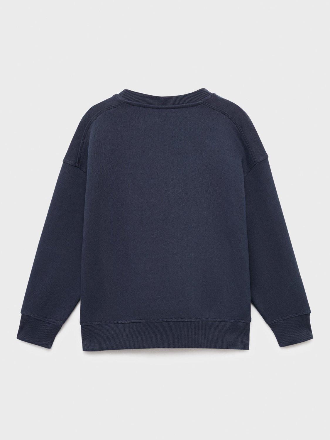 Product image 2 of 4, which shows Mango Kids' Williamsburg Sweatshirt, Navy, 7-8 years