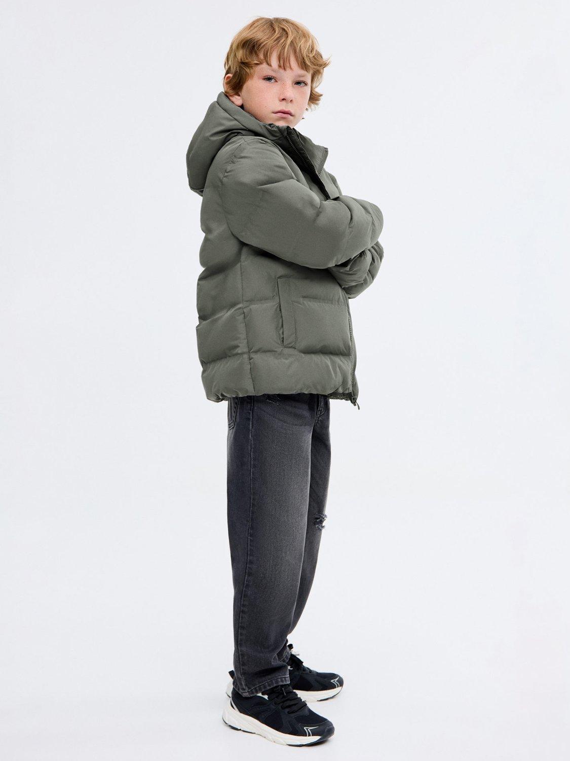 Product image 2 of 6, which shows Mango Kids' Africa Puffer Anorak Jacket, Green, 6 years