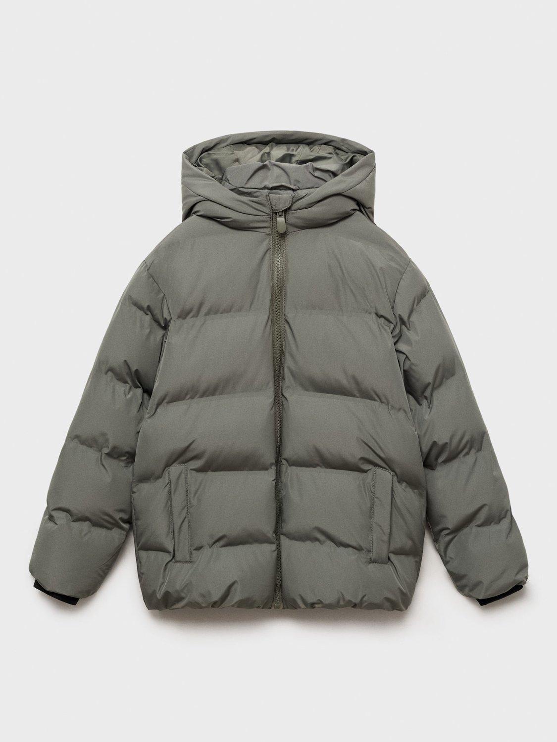 Product image 3 of 6, which shows Mango Kids' Africa Puffer Anorak Jacket, Green, 6 years