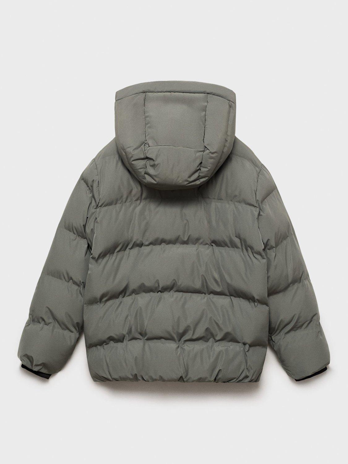 Product image 4 of 6, which shows Mango Kids' Africa Puffer Anorak Jacket, Green, 6 years
