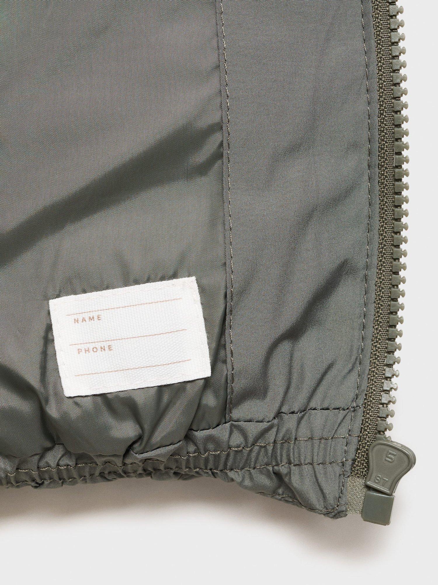 Product image 5 of 6, which shows Mango Kids' Africa Puffer Anorak Jacket, Green, 6 years