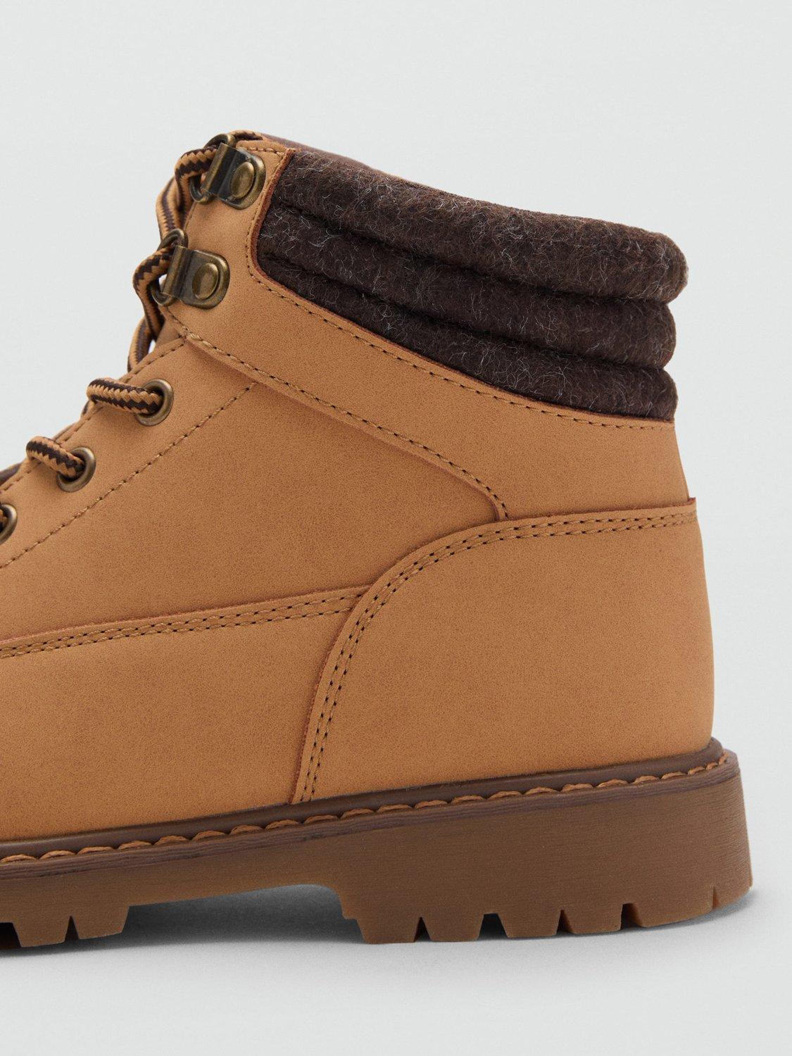 Product image 3 of 5, which shows Mango Kids' Ben Lace Up Ankle Boots, Medium Brown, 1