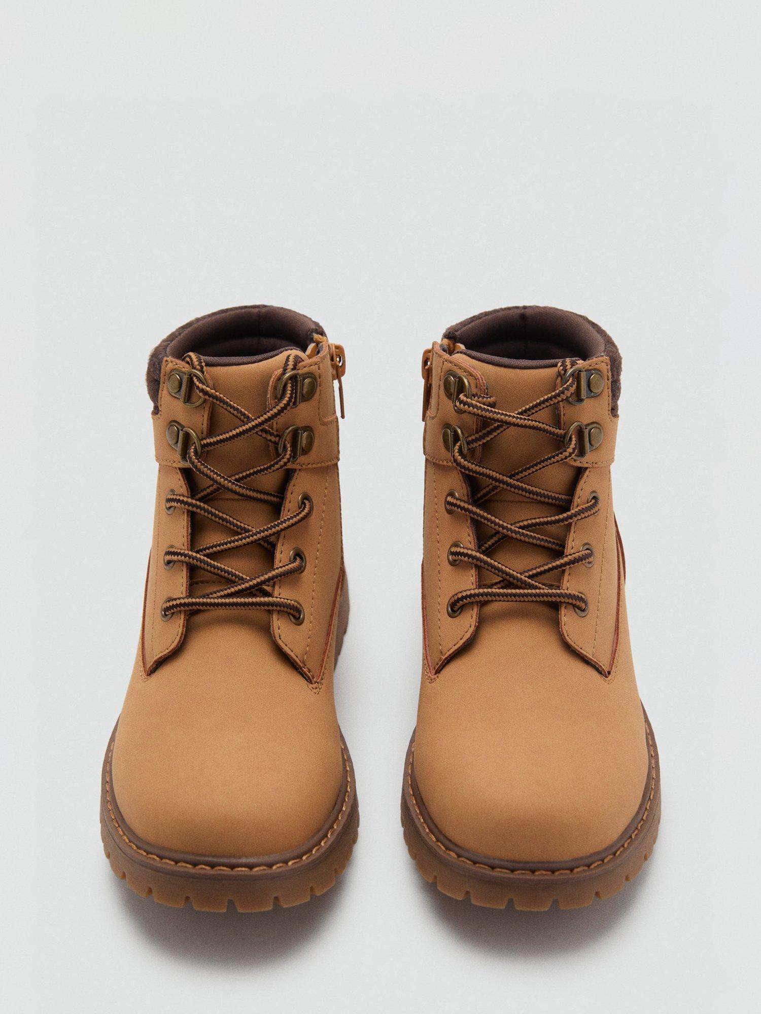 Product image 5 of 5, which shows Mango Kids' Ben Lace Up Ankle Boots, Medium Brown, 1