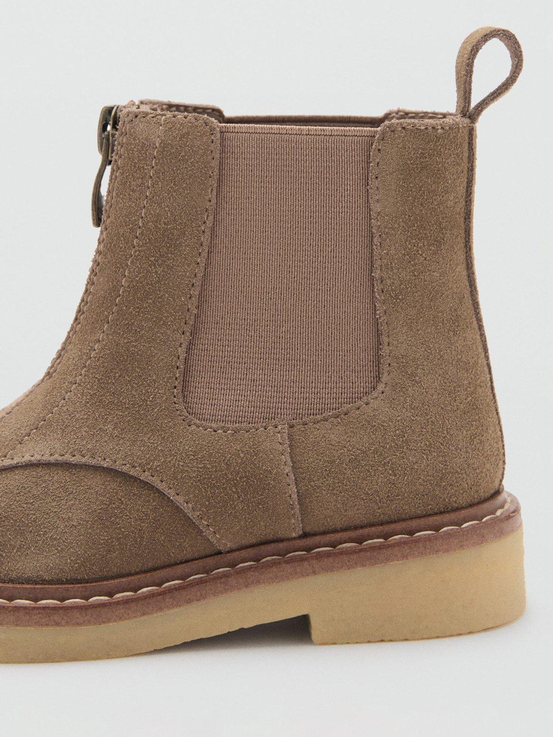 Product image 5 of 5, which shows Mango Kids' Calista Suede Ankle Boots, Medium Brown, 4.5 Jnr