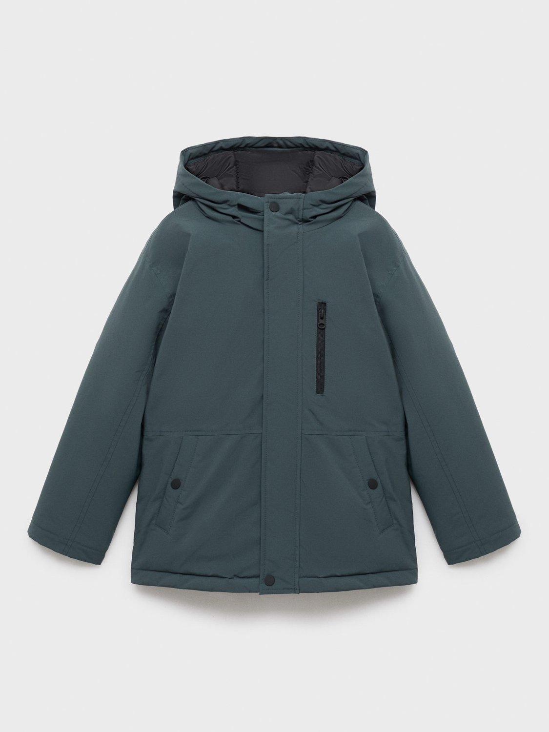 Product image 3 of 6, which shows Mango Kids' Pablo Quilted Jacket, Dark Blue, 6 years