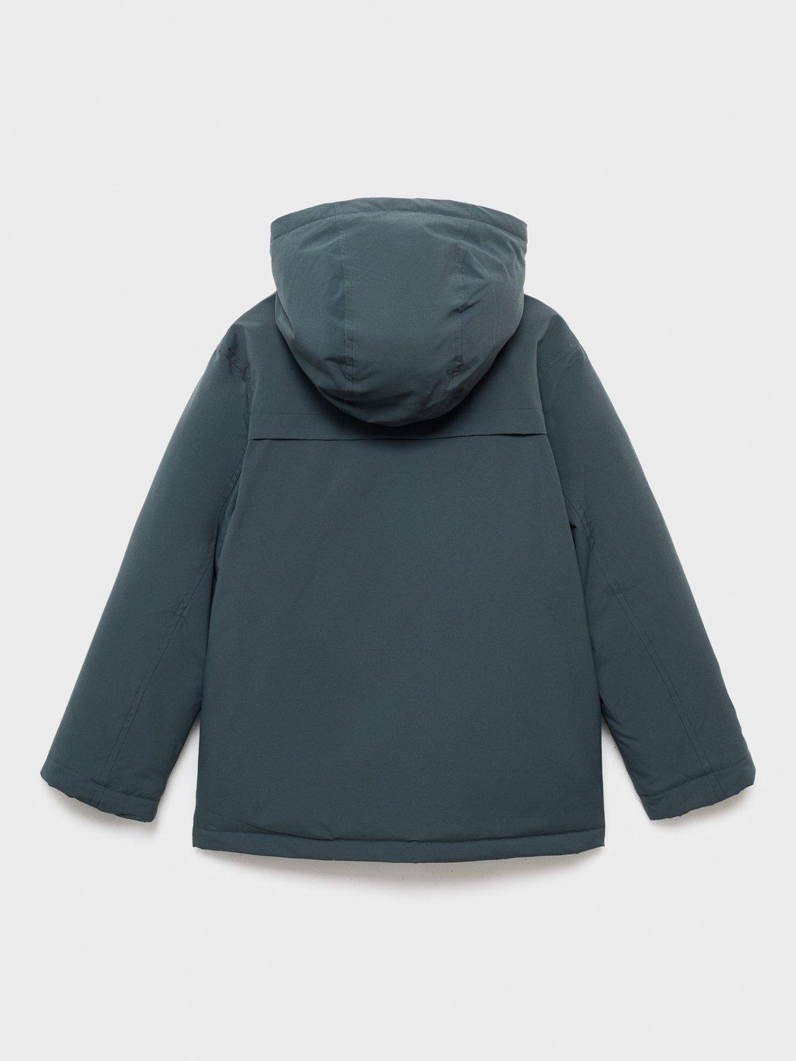 Product image 4 of 6, which shows Mango Kids' Pablo Quilted Jacket, Dark Blue, 6 years