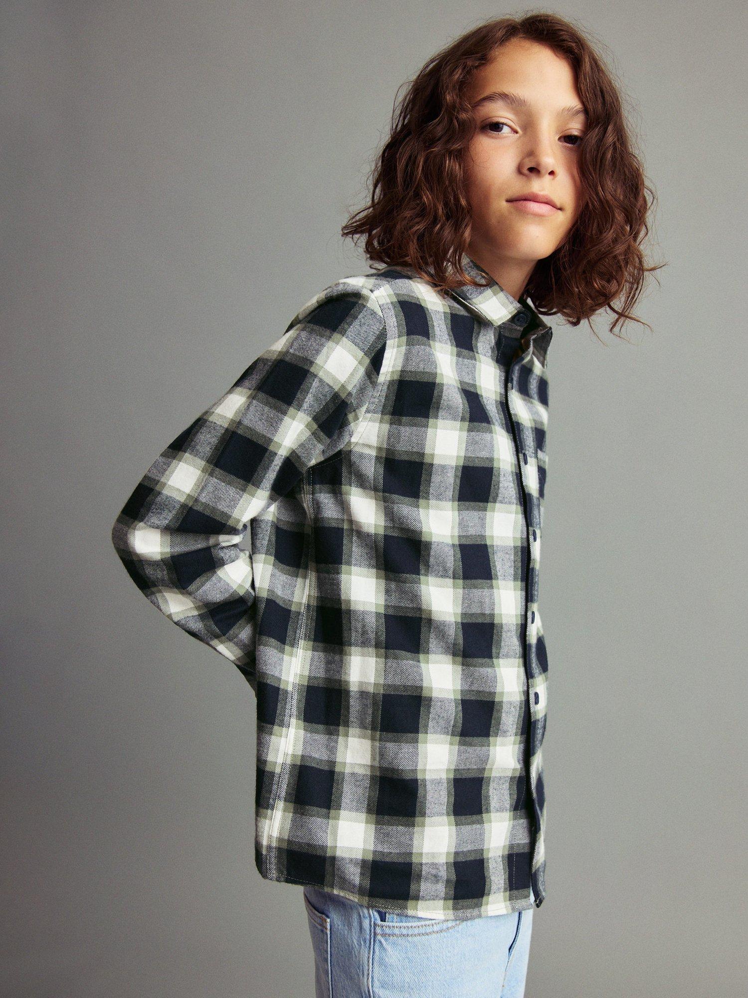 Product image 1 of 6, which shows Mango Kids' Theo Shirt, Navy, 8 years