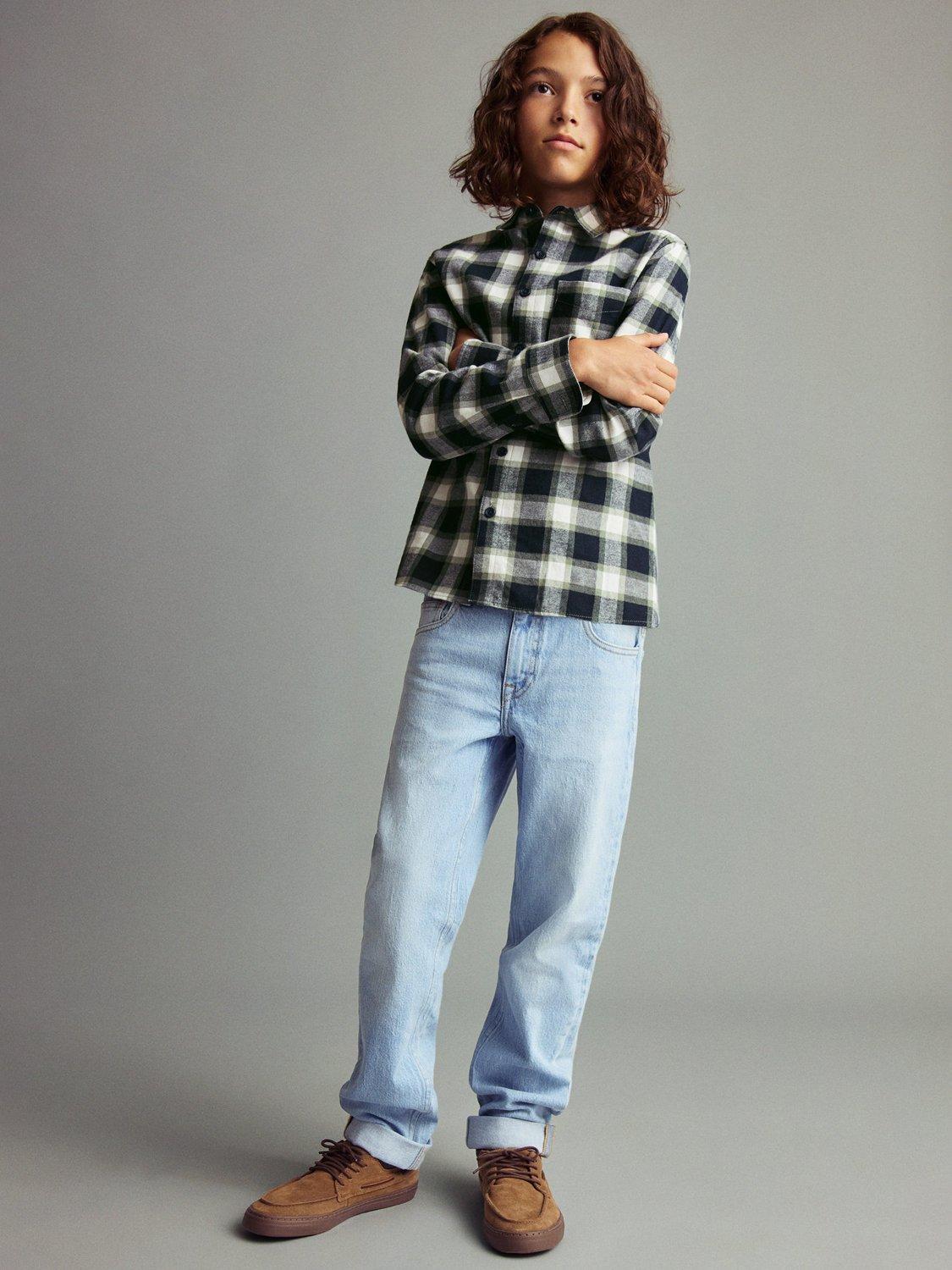 Product image 2 of 6, which shows Mango Kids' Theo Shirt, Navy, 8 years