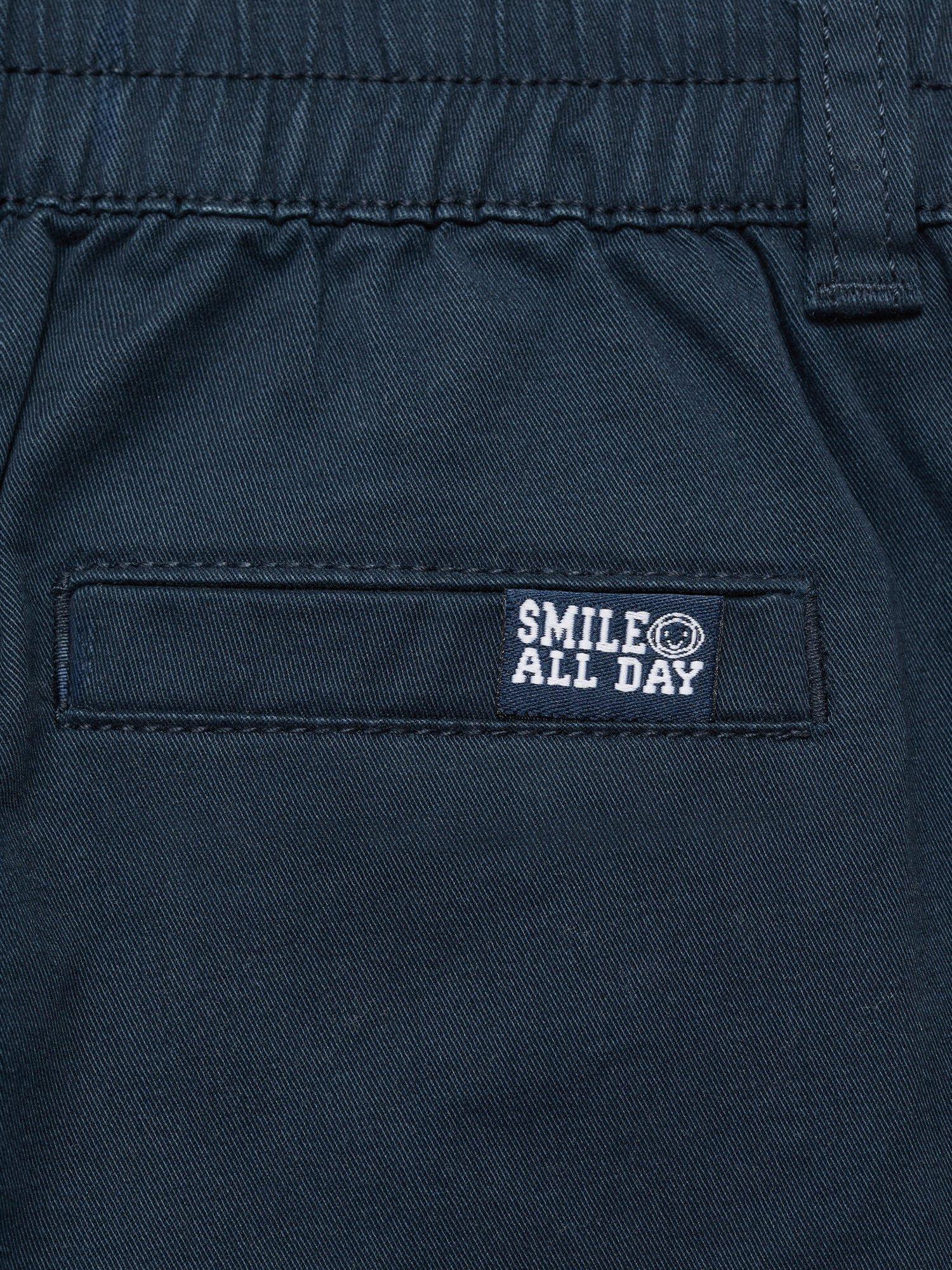 Product image 3 of 4, which shows Mango Kids' Cotton Blend Cargo Trousers, Navy, 4-5 years