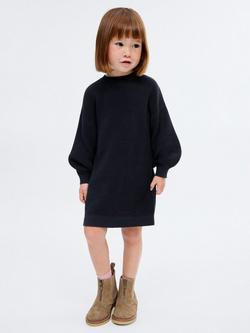 Mango Kids' Saskib Jumper Dress, Navy - view 2, Navy