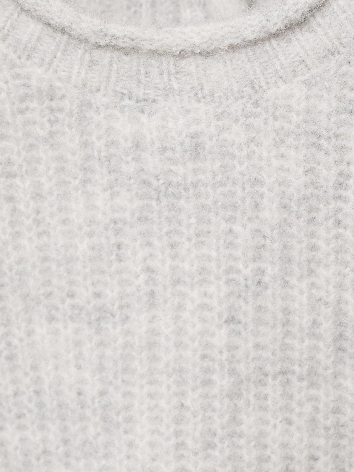 Product image 5 of 5, which shows Mango Kids' Sophie Long Sleeve Knitted Jumper, Pastel Grey, 18-24 months