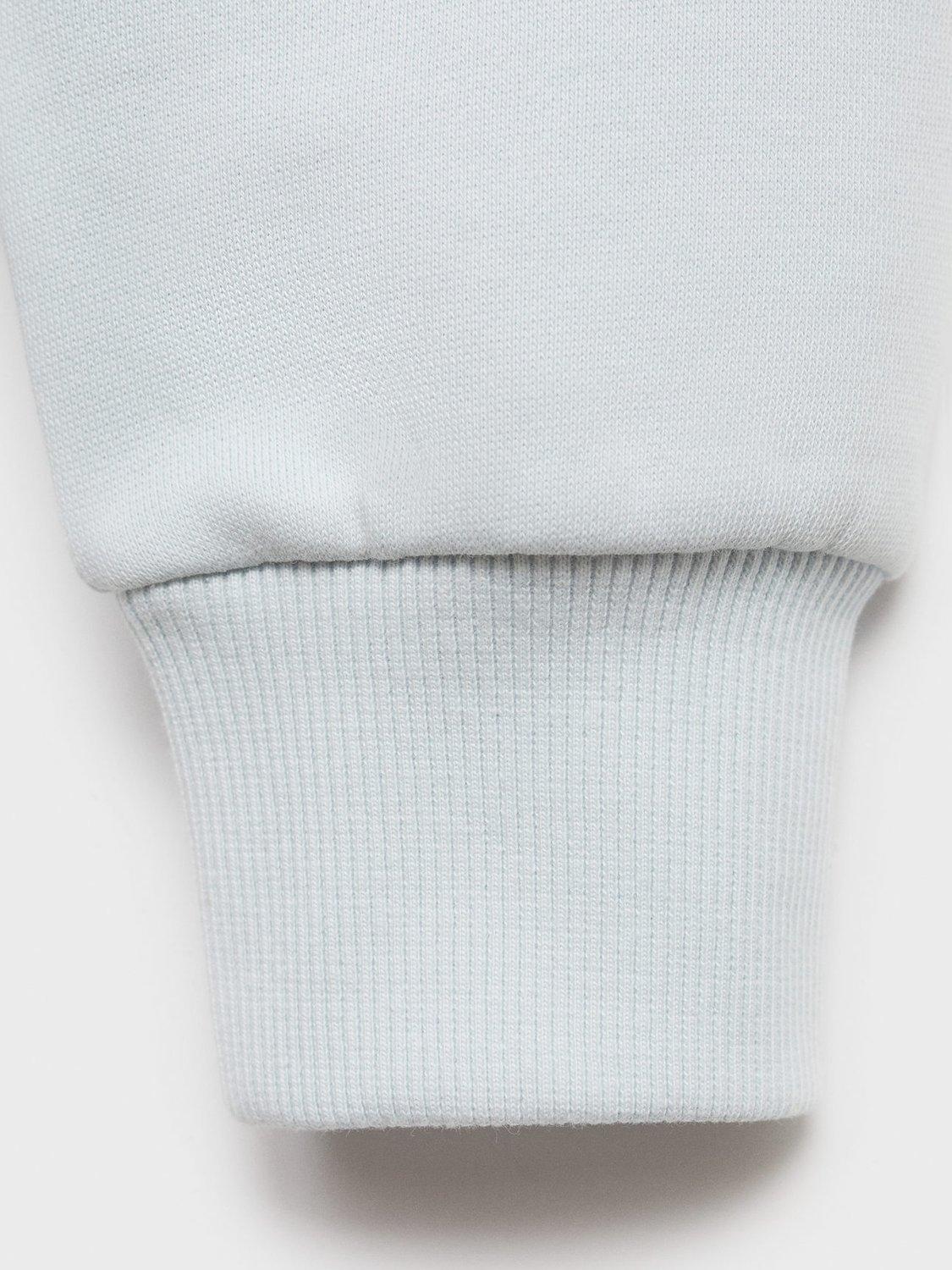 Product image 5 of 7, which shows Mango Kids' Cotton Snoopy Peanuts Sweatshirt, Pastel Blue, 5-6 years