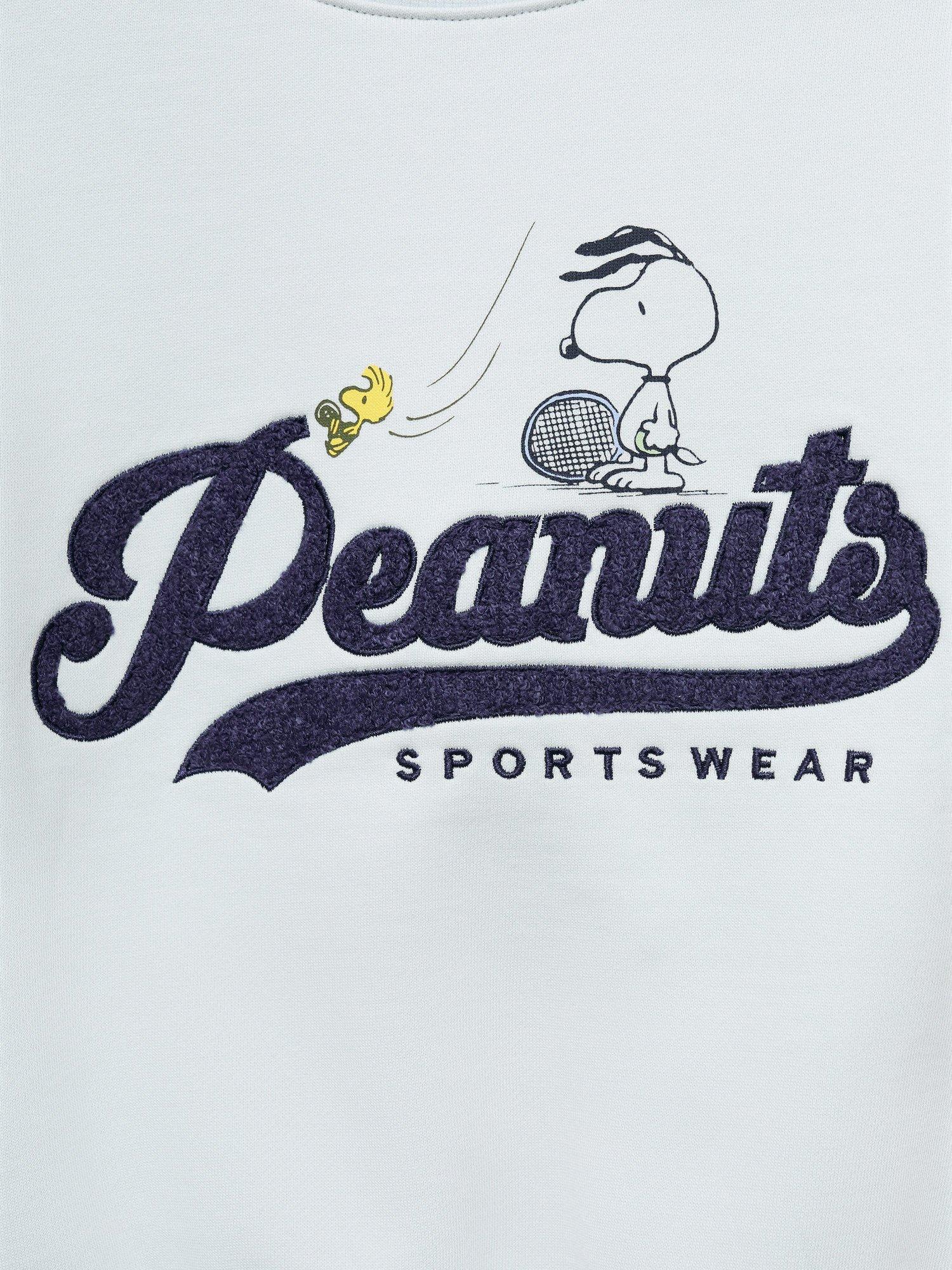 Product image 7 of 7, which shows Mango Kids' Cotton Snoopy Peanuts Sweatshirt, Pastel Blue, 5-6 years
