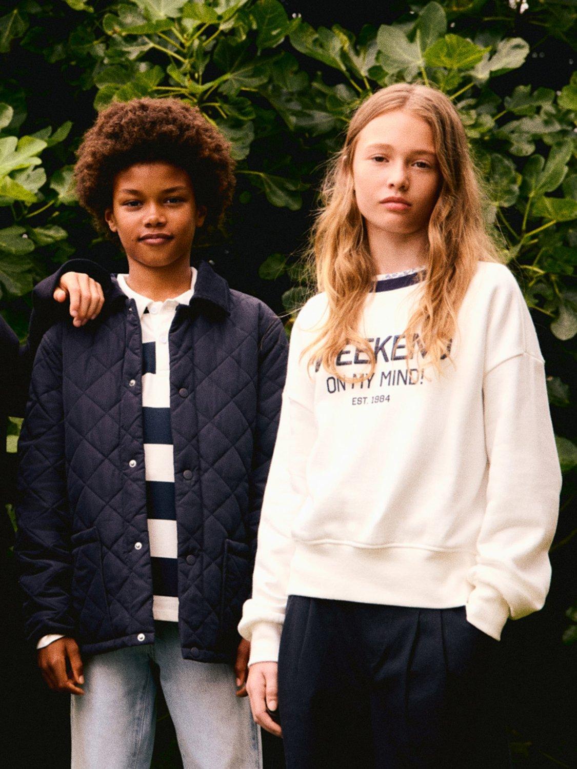 Product image 3 of 6, which shows Mango Kids' Weekend Sweatshirt, Natural White, 5-6 years