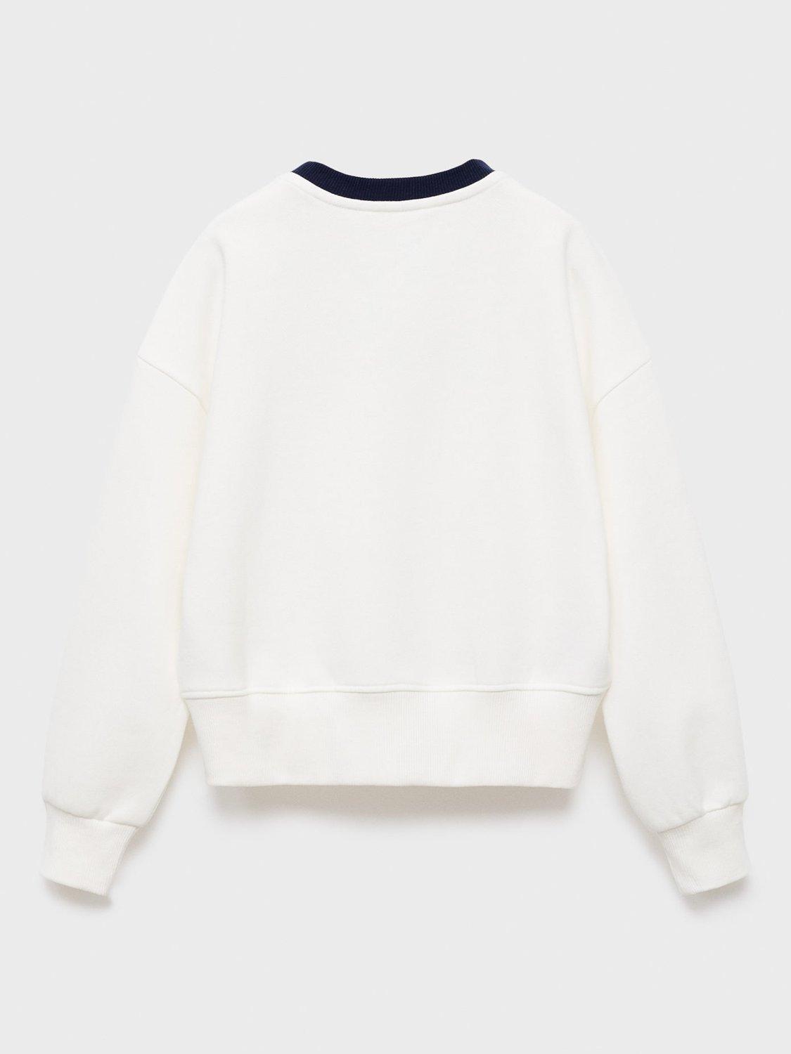 Product image 4 of 6, which shows Mango Kids' Weekend Sweatshirt, Natural White, 5-6 years