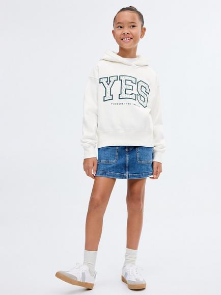 Mango Kids' Yes Sweatshirt, Natural White - view 2, Natural White