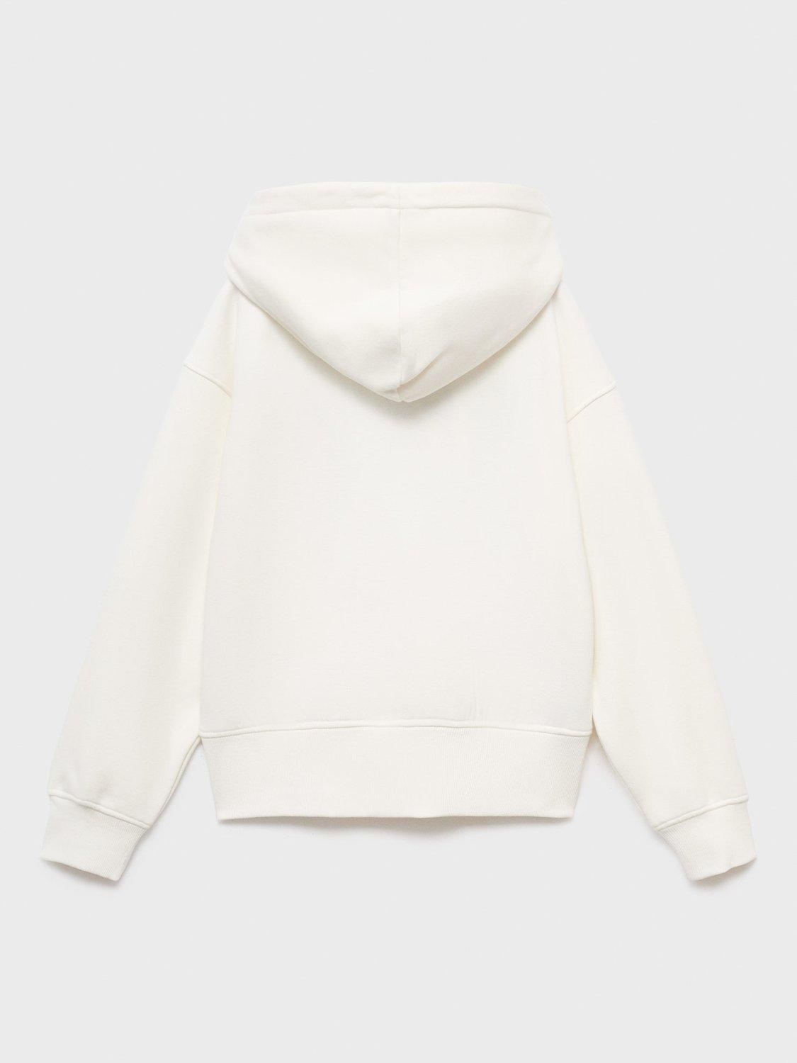 Product image 4 of 7, which shows Mango Kids' Yes Sweatshirt, Natural White, 11-12 years