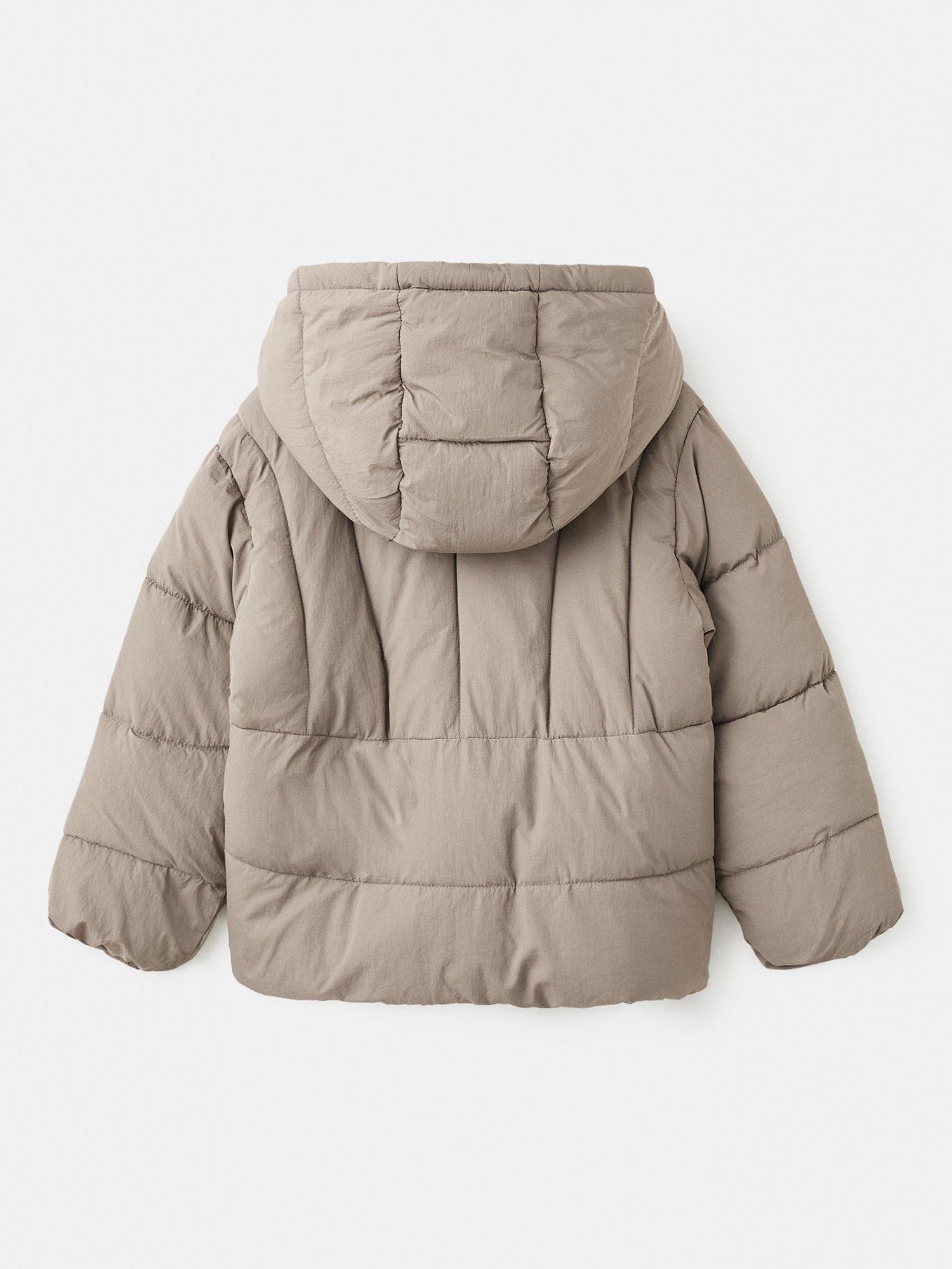 Product image 4 of 7, which shows Mango Kids' Cosy Padded Jacket, Taupe, 10 years