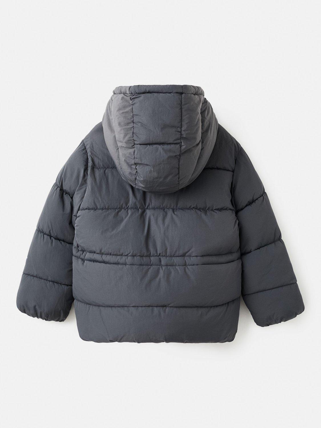 Product image 4 of 7, which shows Mango Kids' Olivia Padded Jacket, Charcoal, 12 years