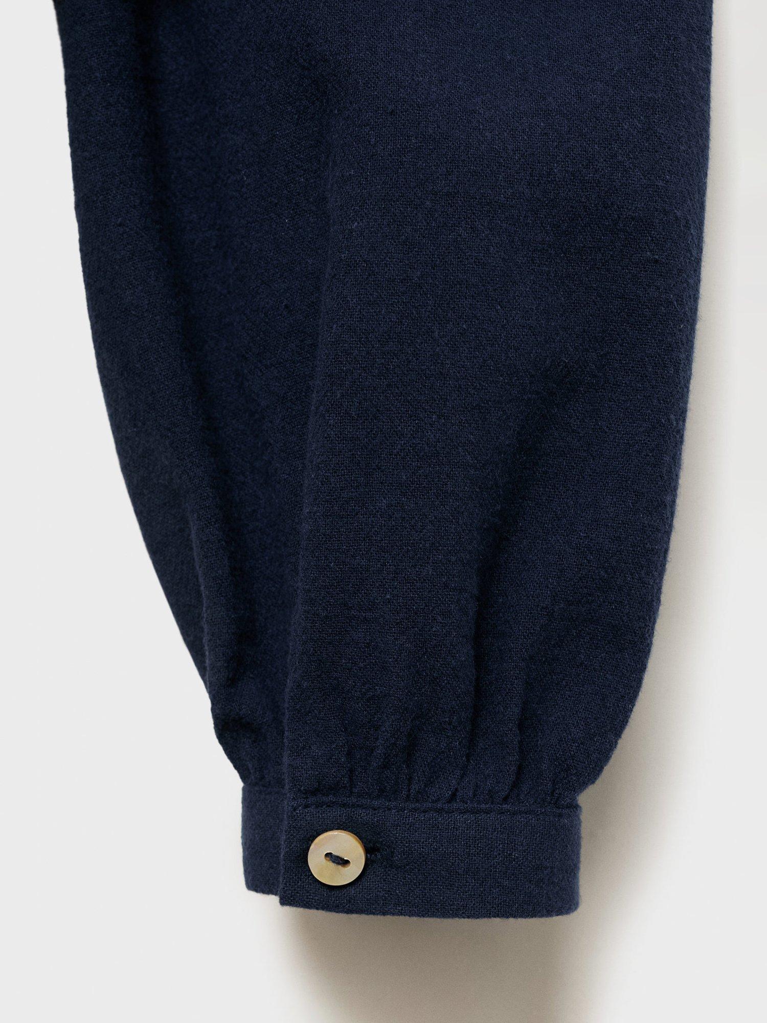 Product image 5 of 6, which shows Mango Kids' Pamy Cotton Long Sleeved Blouse, Navy, 10 years