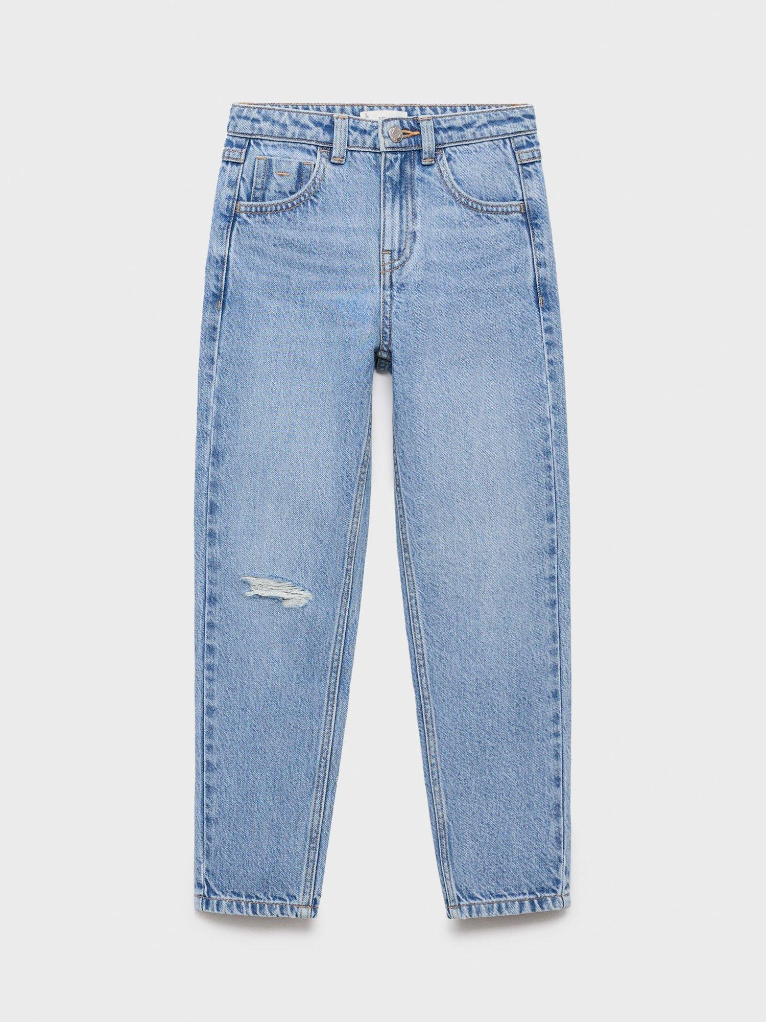 Product image 3 of 7, which shows Mango Kids' Star Jeans, Open Blue, 11 years