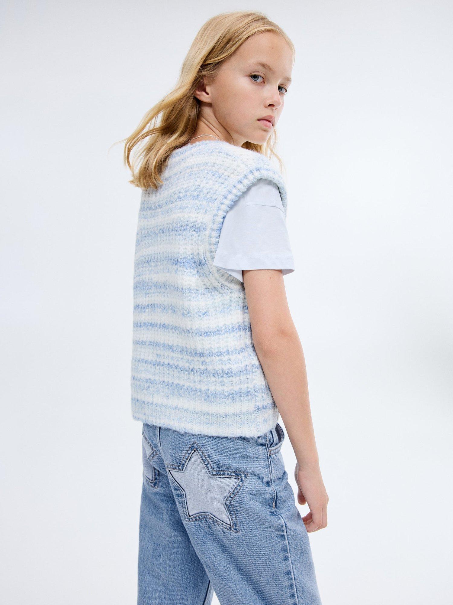 Product image 6 of 7, which shows Mango Kids' Star Jeans, Open Blue, 11 years