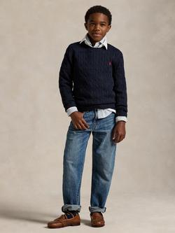 Polo Ralph Lauren Kids' Cable Knit Jumper - view 2, Navy