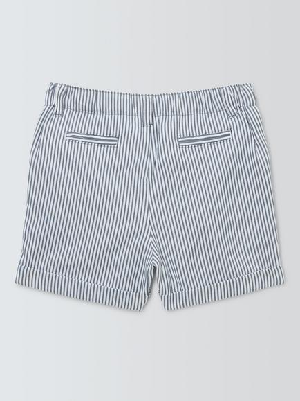 John Lewis Heirloom Collection Baby Ticking Stripe Shorts, China Blue - view 2, China Blue