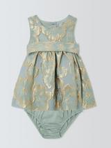 John Lewis Heirloom Collection Baby Jacquard Floral Dress & Bloomers Set