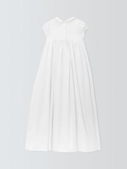 John Lewis Heirloom Collection Baby Cotton Sateen Christening Gown, Bright White - view 2, Bright White