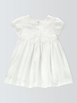 John Lewis Heirloom Collection Baby Pure Silk Lace Christening Dress, Ivory - view 2, Ivory