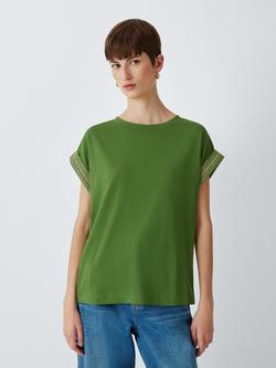 AND/OR Embroidered Sleeve T-Shirt, Green/Col