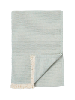 Piglet in Bed Cotton Textured Throw, Elm Green