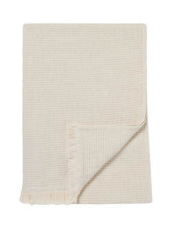 Piglet in Bed Cotton Textured Throw, Oatmeal
