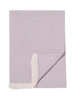 Piglet in Bed Cotton Textured Throw, Elderberry