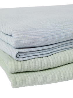 Piglet in Bed Cotton Textured Throw - view 2, Dusk Blue